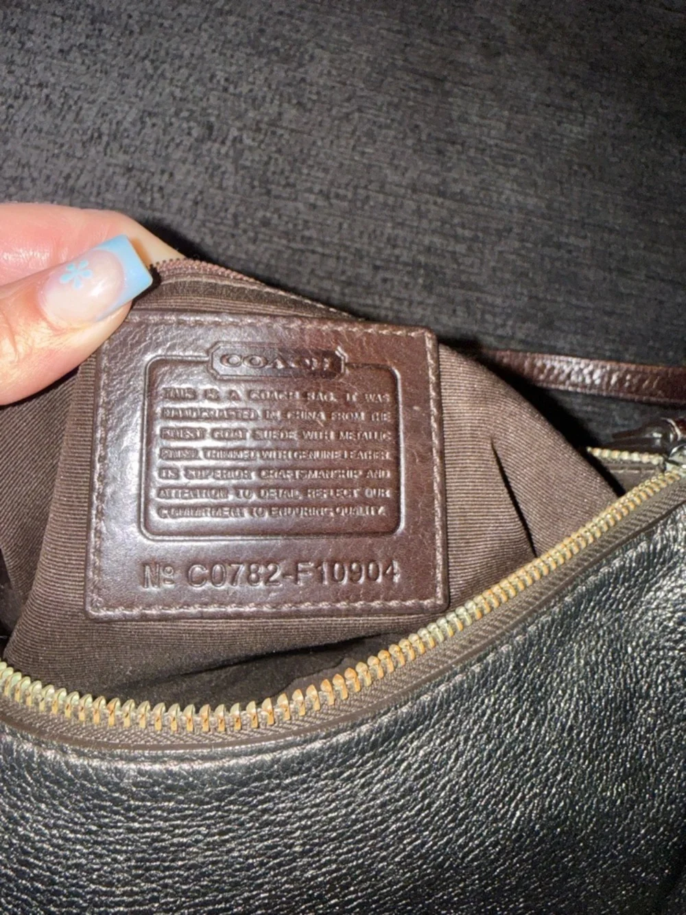 Y2K Coach Chelsea Metallic Silver Leather Shoulder Bag Mini Baguette 2007